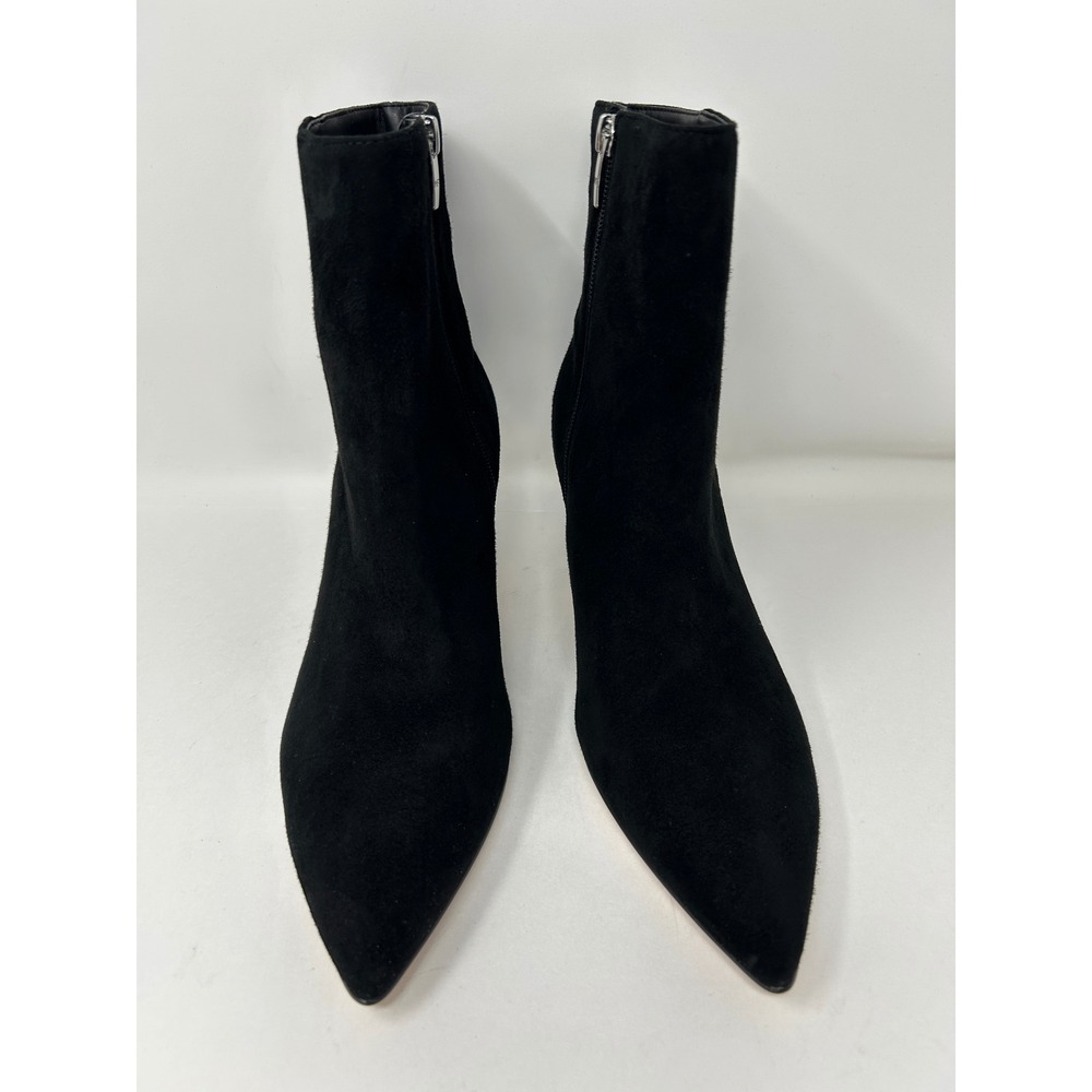Marc Fisher Womens Black Suede Pointed Toe Kitten Heel Ankle Boots Size 9.5M